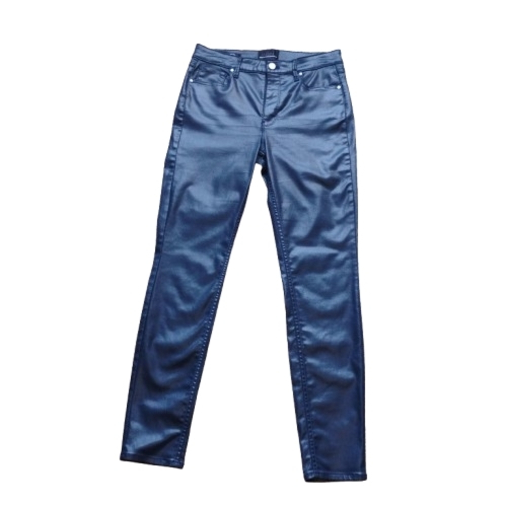 New White House Black Market High‑Rise Skinny Coated Jeans Size 8 Midnight Navy